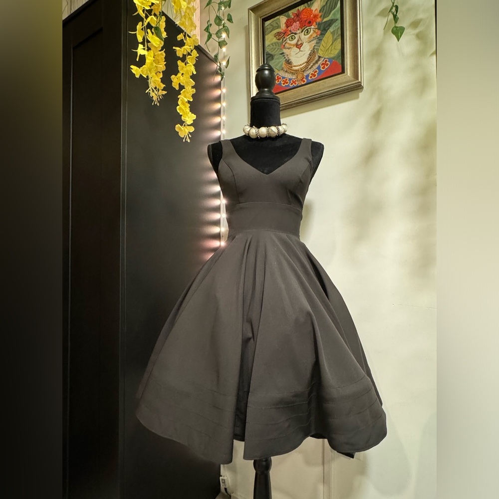 Ieena for Mac Duggal fit & flare black sexy cocktail dress. Size 2